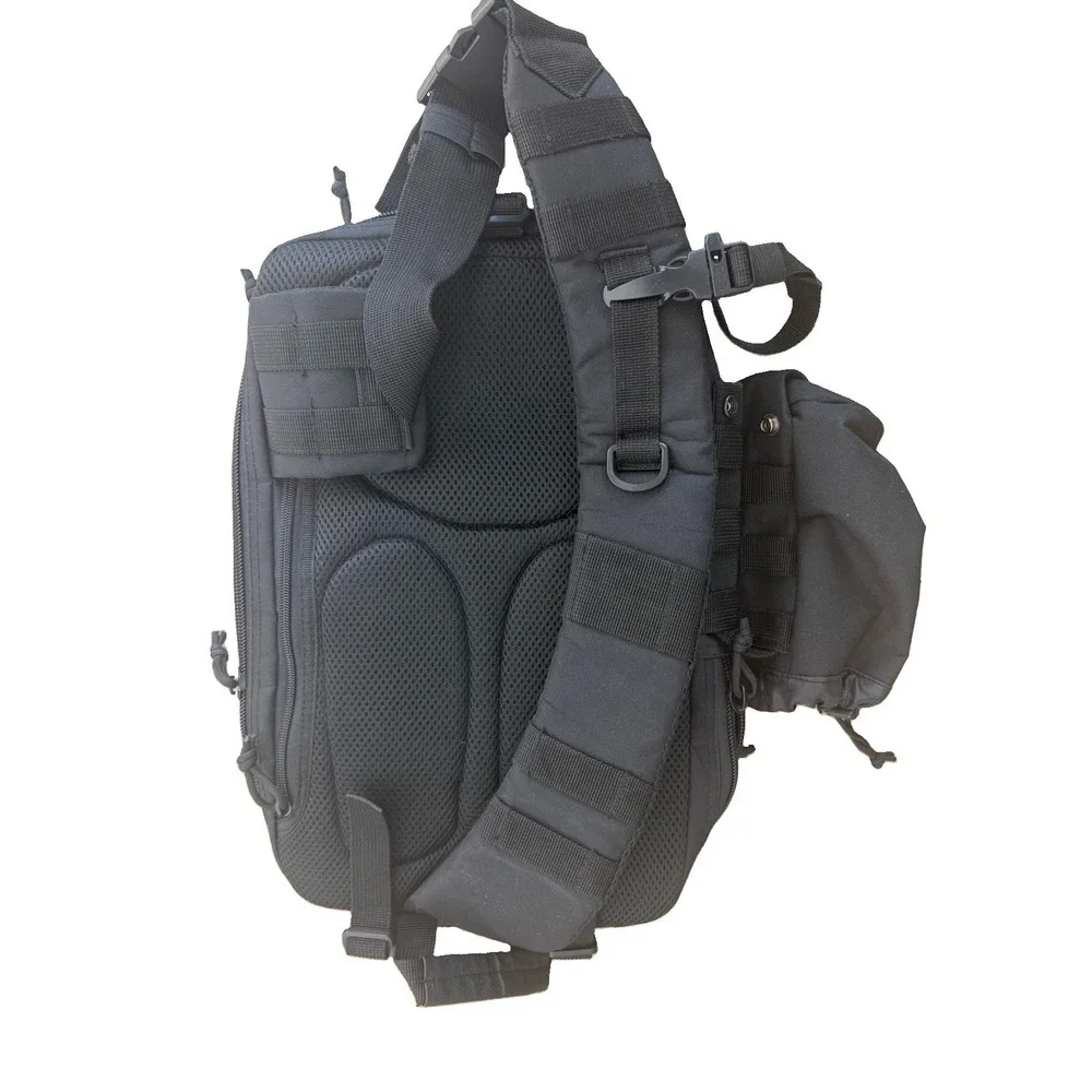 Yukon Outfitters Overwatch Black Sling Tactical Shoulder Pack Bag (MG-5032)
